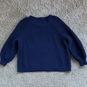 Aerie blue chunky knit sweater size small